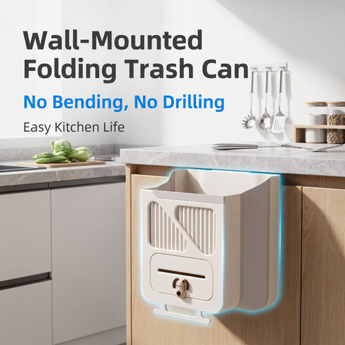 🎉  Over 19,400 Sold!🍃 Foldable Hanging Kitchen Waste Trash Can ✨