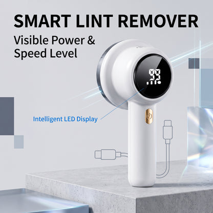 🔥50% off electric hair remover with LED display – rechargeable fabric shaver, 3 speed settings, large-capacity lint box