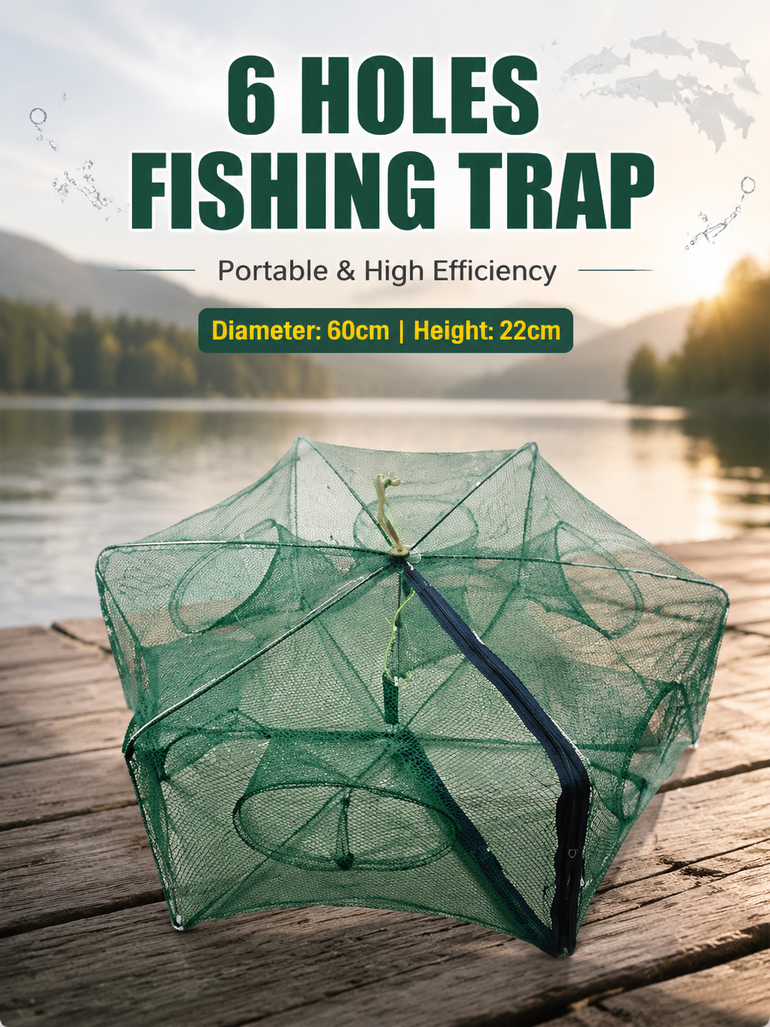 🦐🦀Automatic Foldable Fish Catcher – The Smart Trap for Bigger Catches! 🎣✨