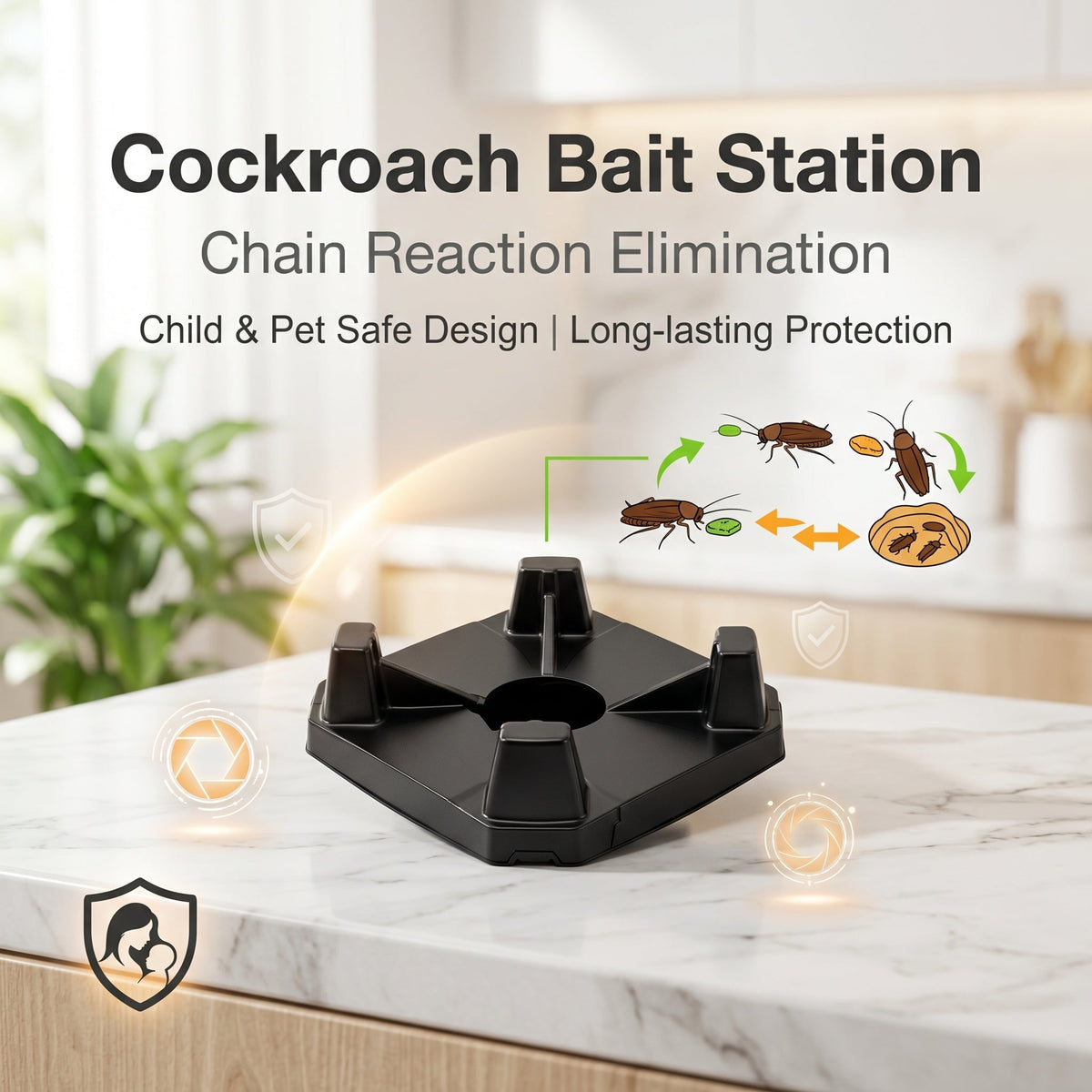 🔥50%off🔥 Enclosed Home Roach Bait Stations - Serial Nest Kill (Odorless, Pet & Family Friendly)