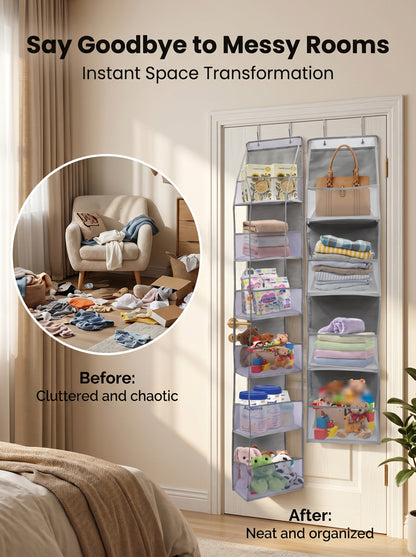 A revolutionary space-saving product: the behind-the-door storage rack