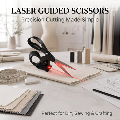 💕Buy 1 Get 1 Free✂️Laser Guided Scissors for Fabric Cutting Infrared-assisted Scissors