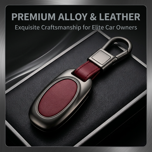 🔥 Last day for 50% off! ✨ Premium multi-functional men's car key holder with anti-loss leather case and clasp.