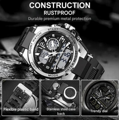Men's Waterproof Sports Watch with Luminous Display