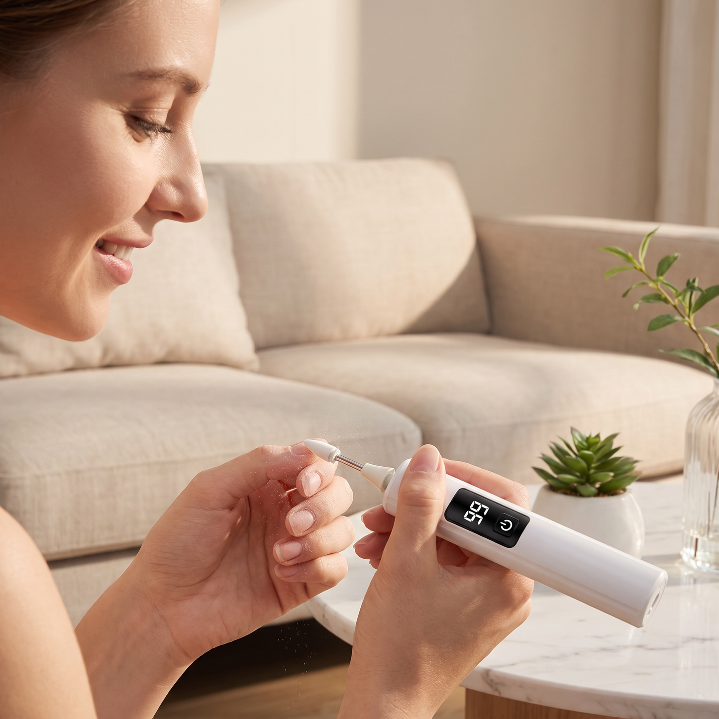 🔥Monthly sales of 100,000+, limited-time 50% off offer✨Super long battery life, low noise professional electric nail polisher, nail file, cuticle remover, and buffing machine.