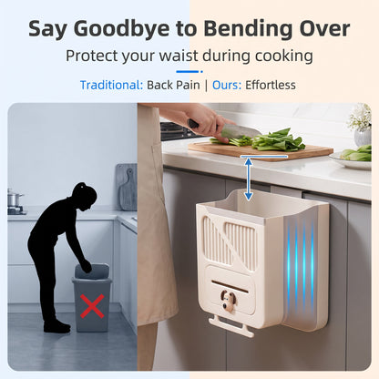 🎉  Over 19,400 Sold!🍃 Foldable Hanging Kitchen Waste Trash Can ✨