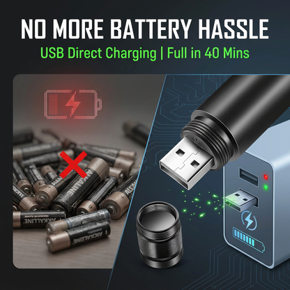 🔈🔈 50% OFF🔥USB Rechargeable High Power Laser Flashlight
