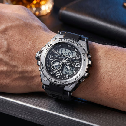 Men's Waterproof Sports Watch with Luminous Display