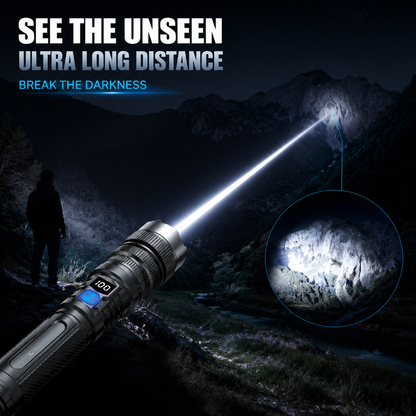💎 50% OFF! 💎High-power laser with aluminum head heat dissipation, telescopic zoom laser cannon, power bank, digital display flashlight