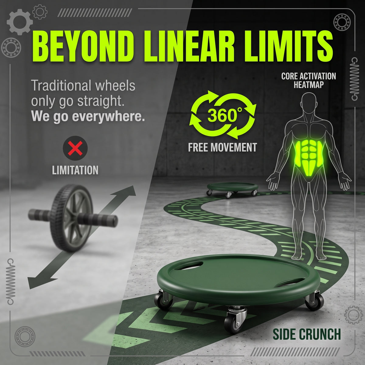 🎉 2026 Sale — Over 44,100 Sold!💪 Abdominal Roller Wheel Disc with Knee Mat – Fitness‑focused 🛠️