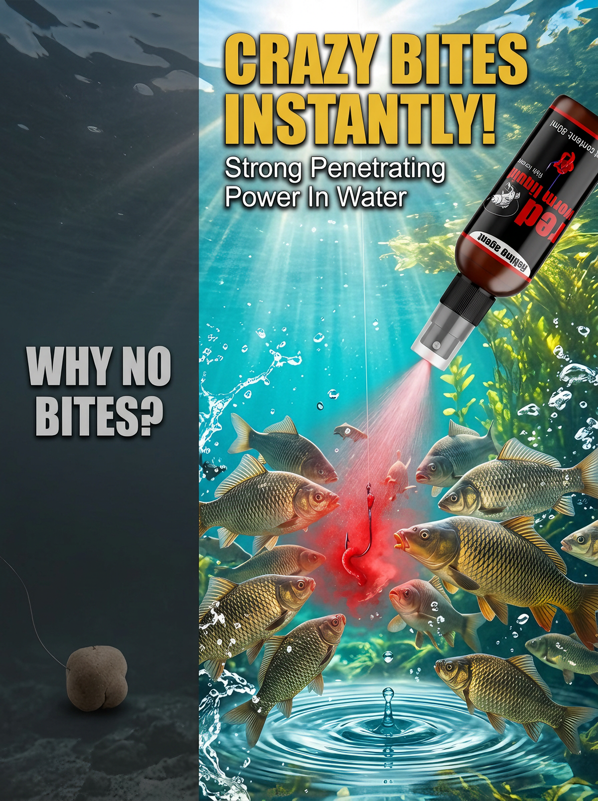 🎁 Buy 1 Get 1 Free 🐟Red Worm Liquid Fish Attractant Spray
