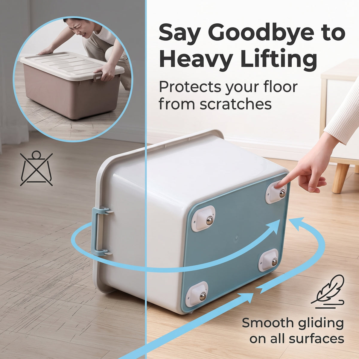 🥳2026 HOT SALE🥳💞50K+ SOLD!🏡Universal 360° Moving Wheels