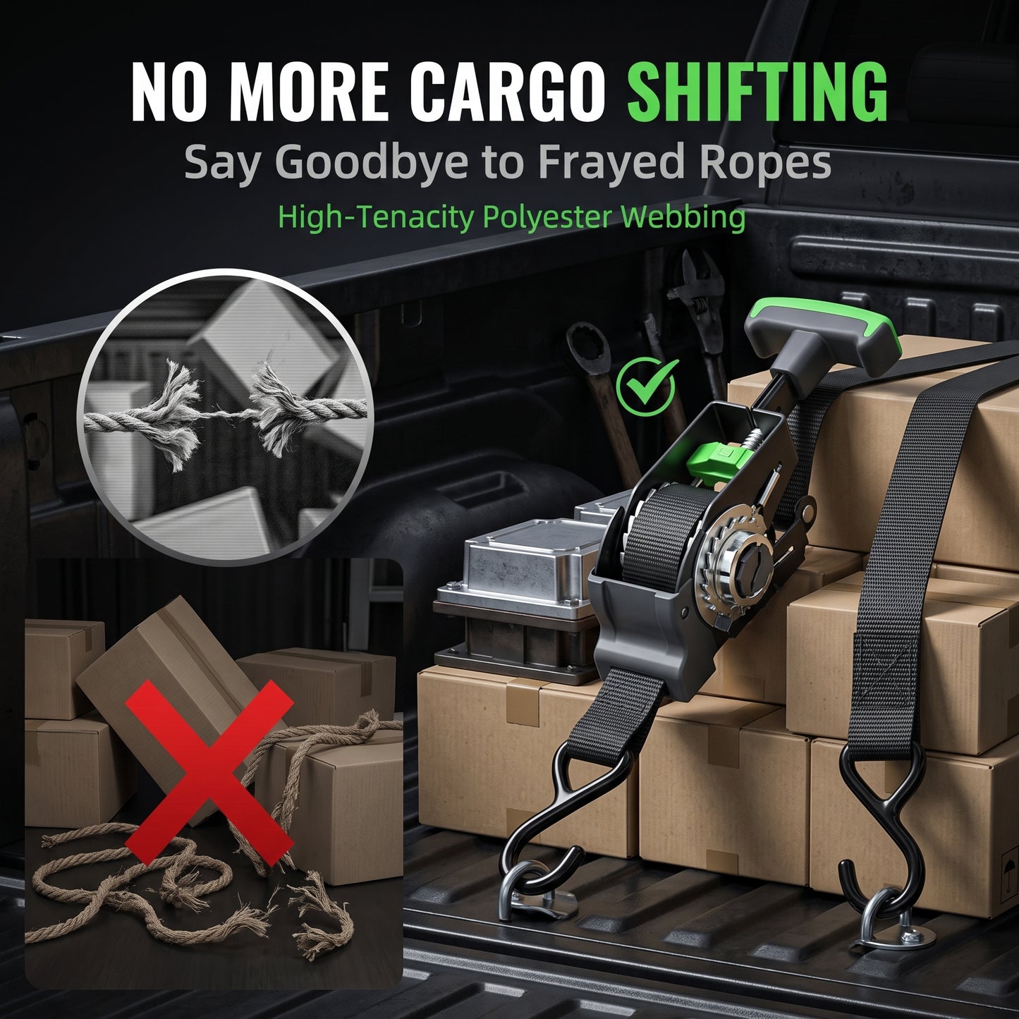 🎁Free shipping, 50% off💥Heavy-duty telescopic ratchet straps