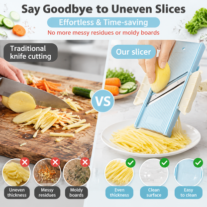 🥔 Multi-function Vegetable Slicer, Shredder & Grater for Potato, Carrot & Cucumber