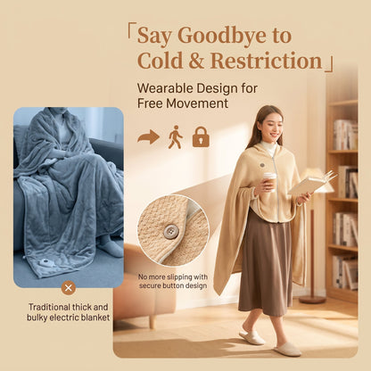 🔥 Free Shipping,Last Day 52% Off!🔥Portable USB Electric Heated Blanket Perfect for Outdoors or the Office. Use as a Single-Person Throw, Wrap, or Lap Blanket.
