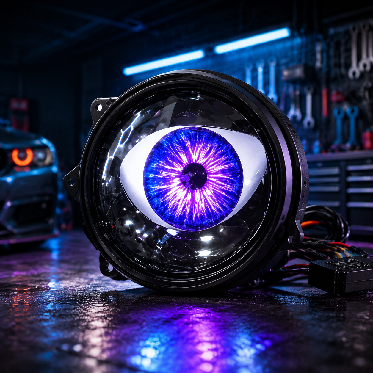 🔥Dynamic Devil Eye LED Projector Headlights