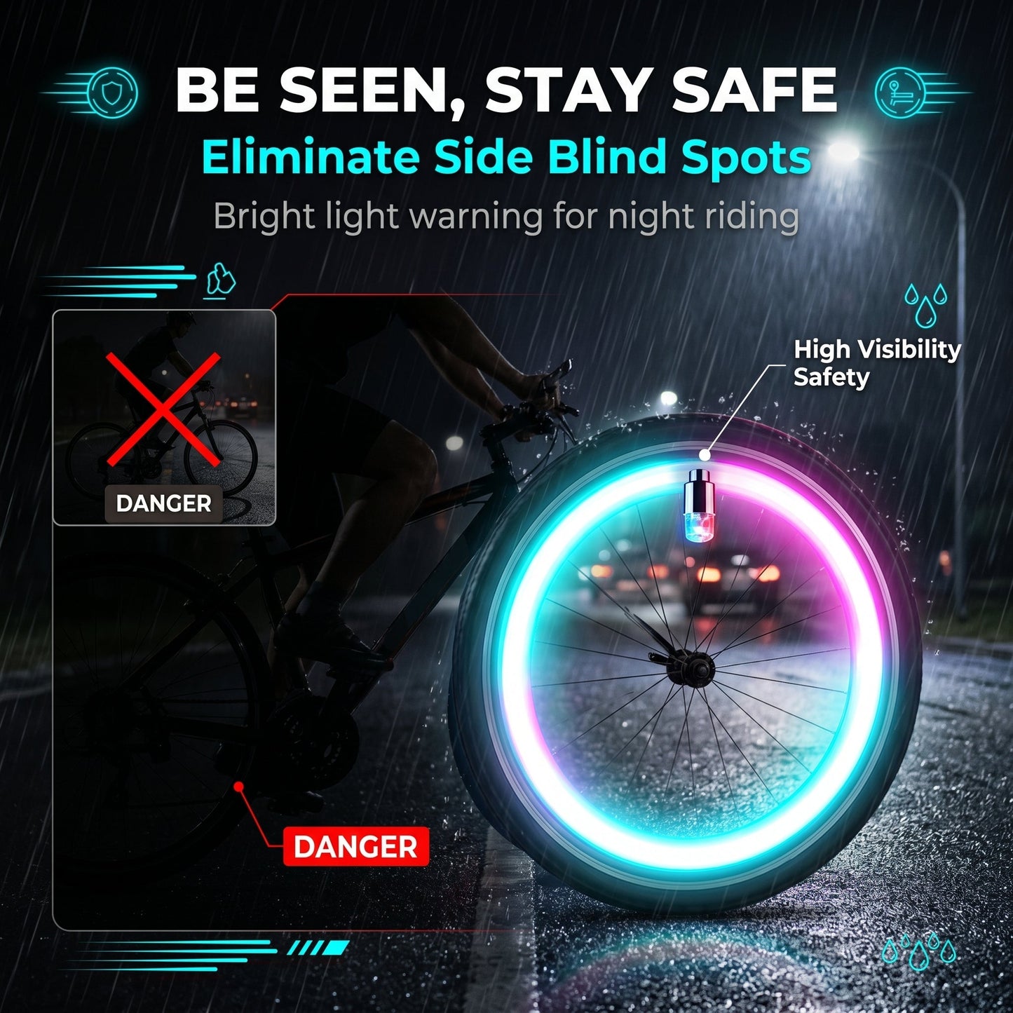 🔥 Clearance Sale – Waterproof LED Tire Valve Cap Lights