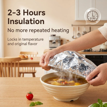 🔥Reusable Insulated Aluminum Foil Food Covers – Keep Food Warm, Fresh & Protected