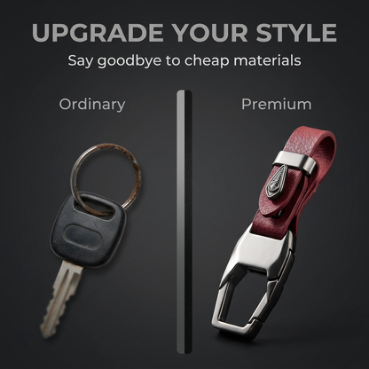 🔥 Last day for 50% off! ✨ Premium multi-functional men's car key holder with anti-loss leather case and clasp.
