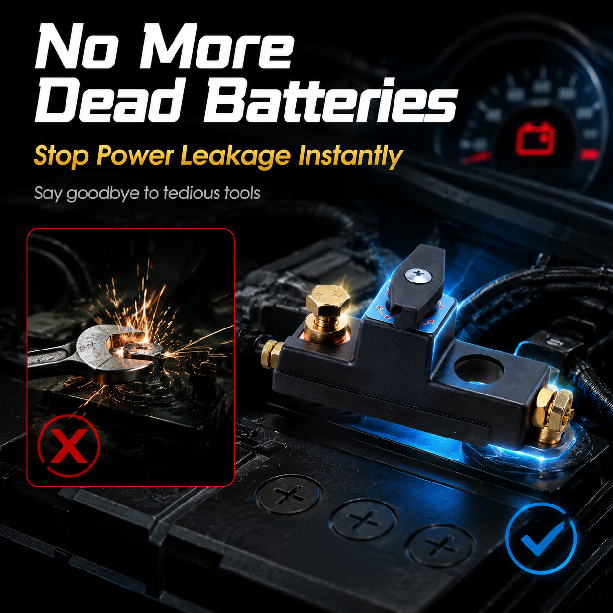 💥Last 200 pieces, limited time 50% off💯Smart Car Battery Disconnect Switch