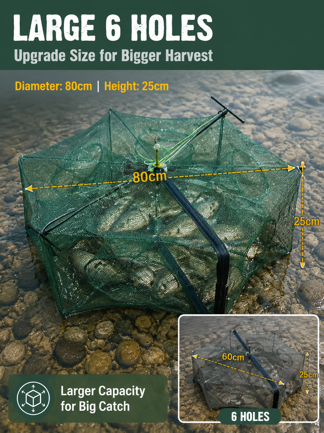 🦐🦀Automatic Foldable Fish Catcher – The Smart Trap for Bigger Catches! 🎣✨