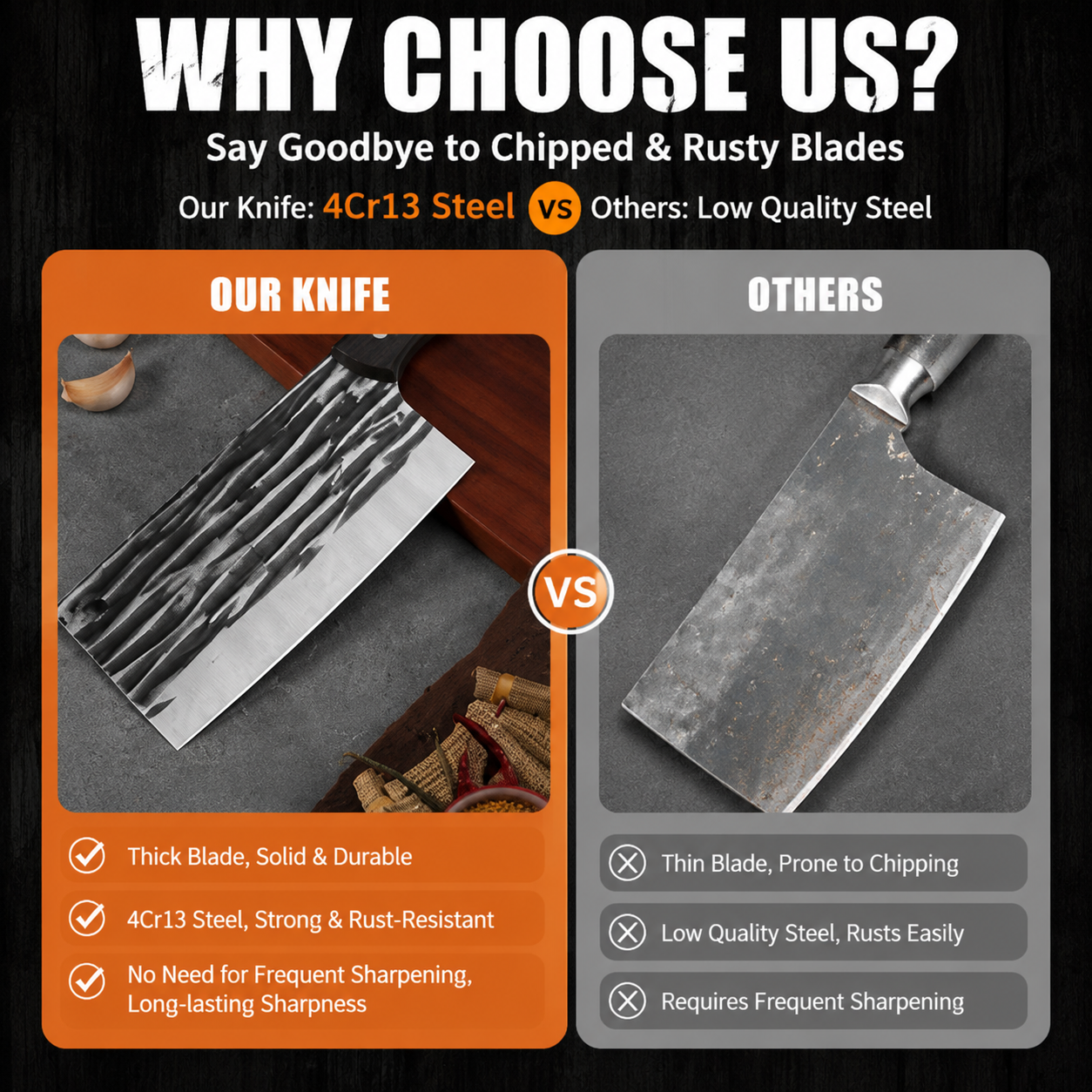 ⏳Limited time 50% off⏳Forged Sharp and Durable Kitchen Knife