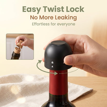 ⚡50% OFF Limited Time | Silicone Wine Bottle Stopper – Twist Lock Leak-proof Fresh-Keeping Mini Wine Stopper