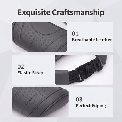🔥50% OFF🎉Luxury Nappa Leather Car Neck Pillow – Premium Comfort & Support