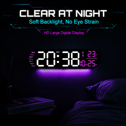 📢📢50% KORTING !! ⏰Multifunctionele decoratieve LED digitale wandklok