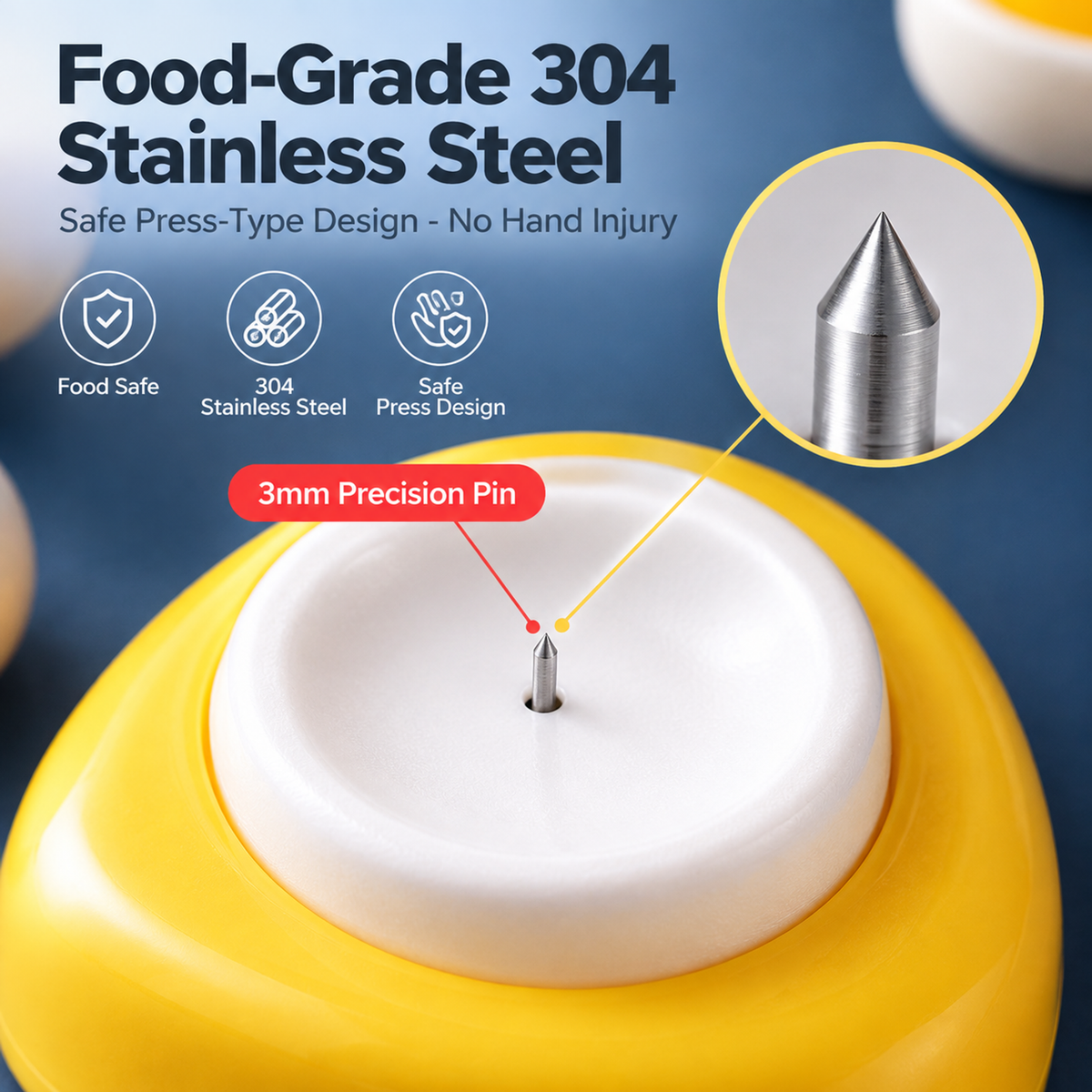💥Buy One, Get One Free🥚 Egg Piercer – Easier Peeling & Cleaner Boiling