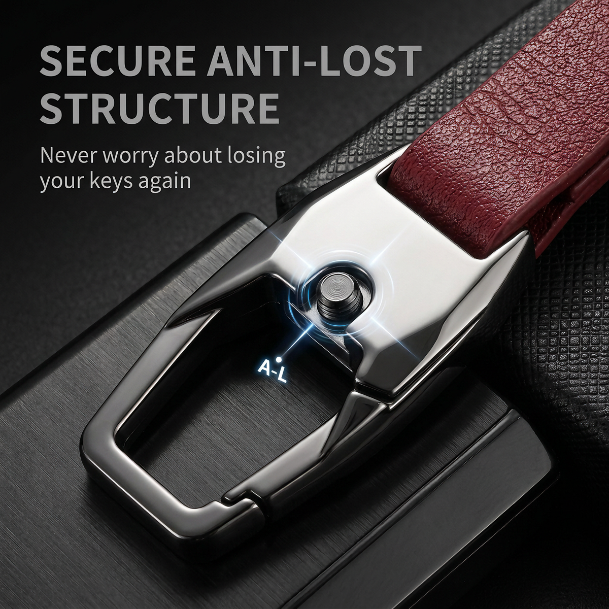 🔥 Last day for 50% off! ✨ Premium multi-functional men's car key holder with anti-loss leather case and clasp.