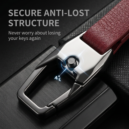 🔥 Last day for 50% off! ✨ Premium multi-functional men's car key holder with anti-loss leather case and clasp.