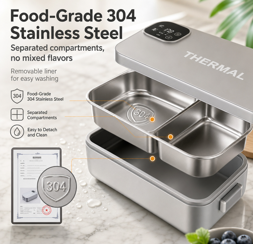 🔥Rechargeable Heated Lunch Box | Enjoy Hot Meals Everywhere