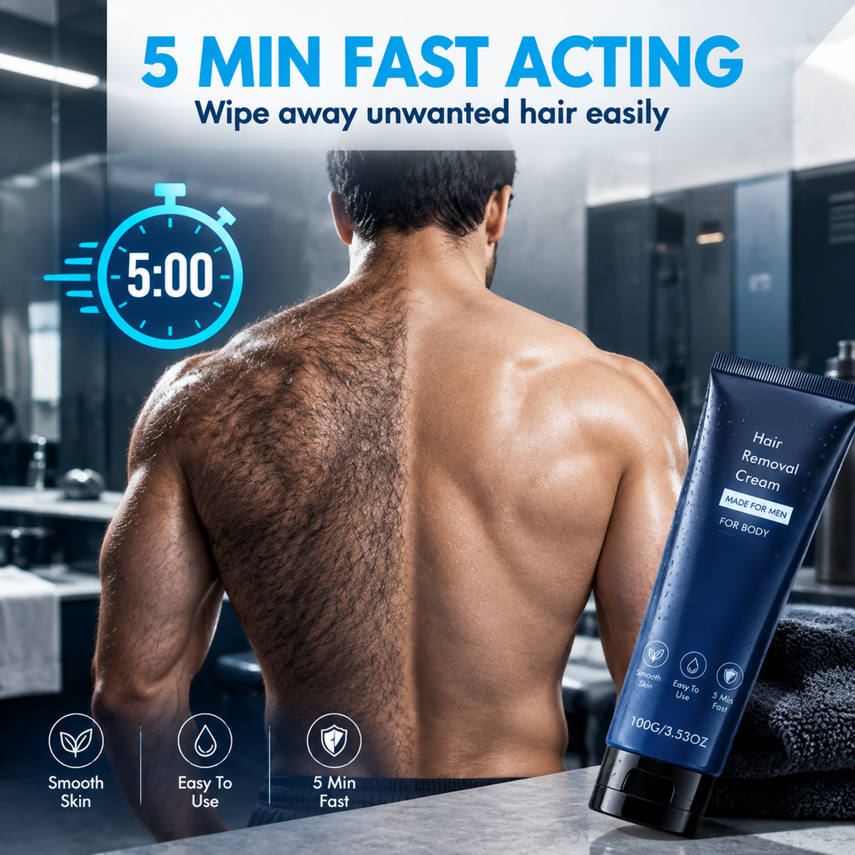 💥Buy 1 Get 1 Free ✅2026 New Body Hair Removal Cream 100g (Special Spatula Included)