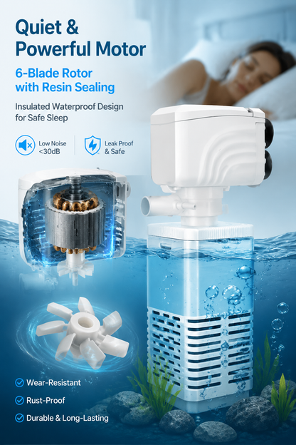 🔥 Clearance Sale – 6-in-1 Multifunctional Aquarium Filter