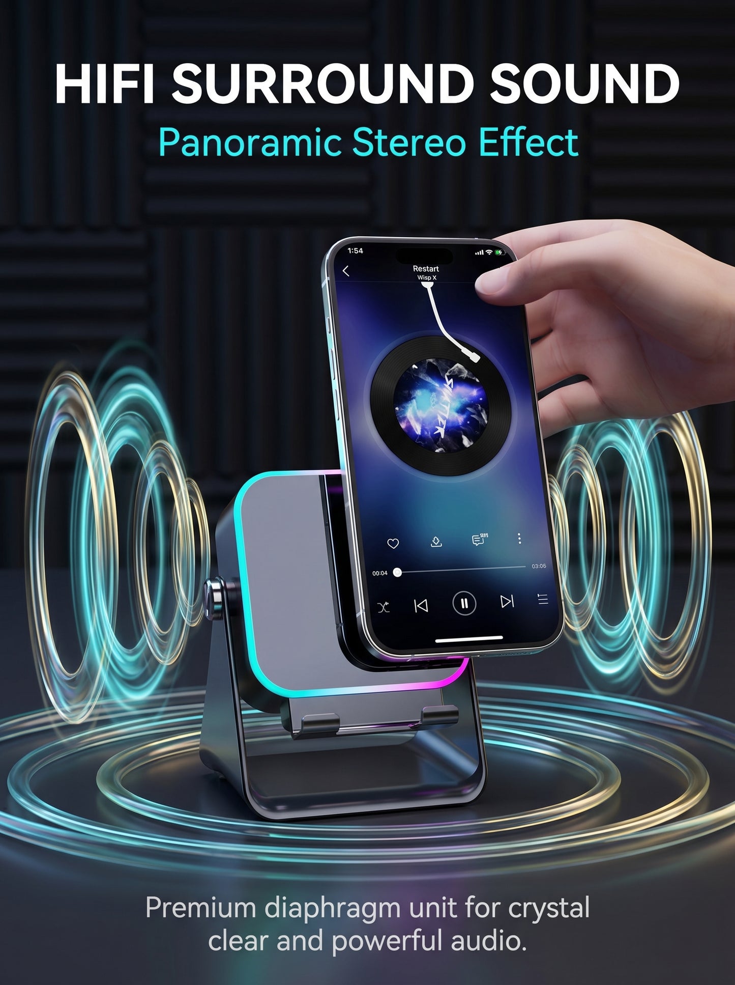 💓Brand Special: Half Price | High-Quality Magnetic Stand Speaker | Suitable for Indoor & Outdoor Use