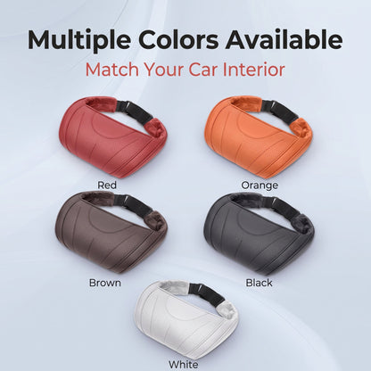 🔥50% OFF🎉Luxury Nappa Leather Car Neck Pillow – Premium Comfort & Support