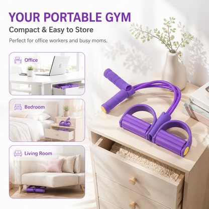 21 Fitness Resistance Bands-6 Tube Pedal Ankle Puller