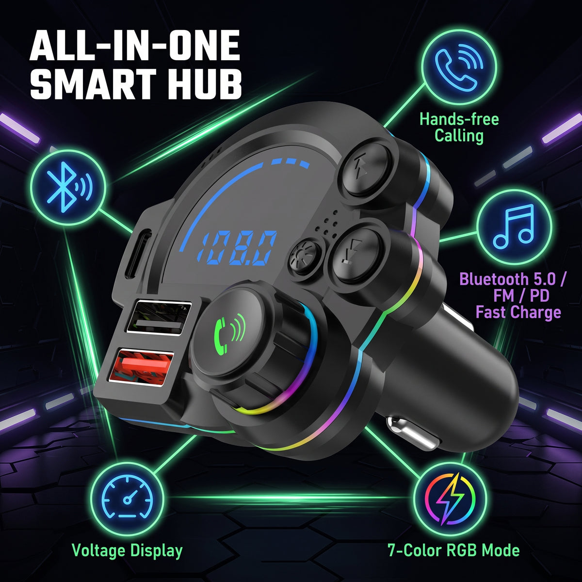 📢Limited-time 50% off Bluetooth 5.0 FM transmitter