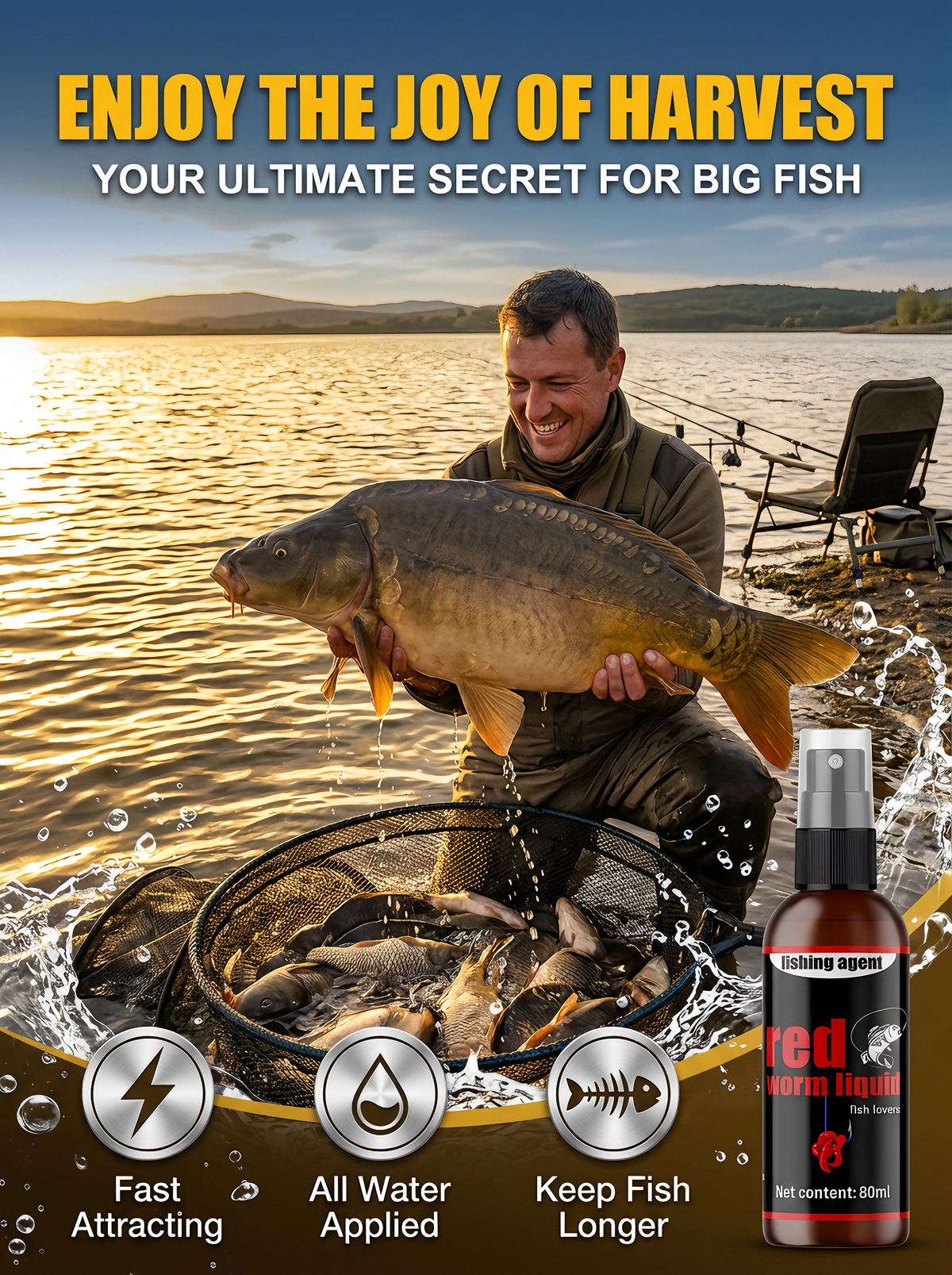 🎁 Buy 1 Get 1 Free 🐟Red Worm Liquid Fish Attractant Spray