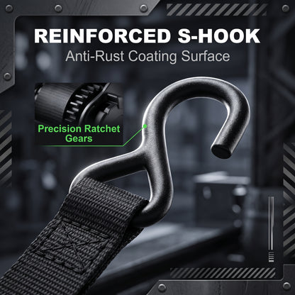 🎁Free shipping, 50% off💥Heavy-duty telescopic ratchet straps