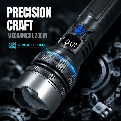 💎 50% OFF! 💎High-power laser with aluminum head heat dissipation, telescopic zoom laser cannon, power bank, digital display flashlight