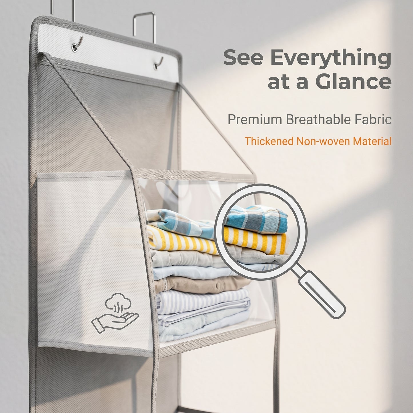 A revolutionary space-saving product: the behind-the-door storage rack