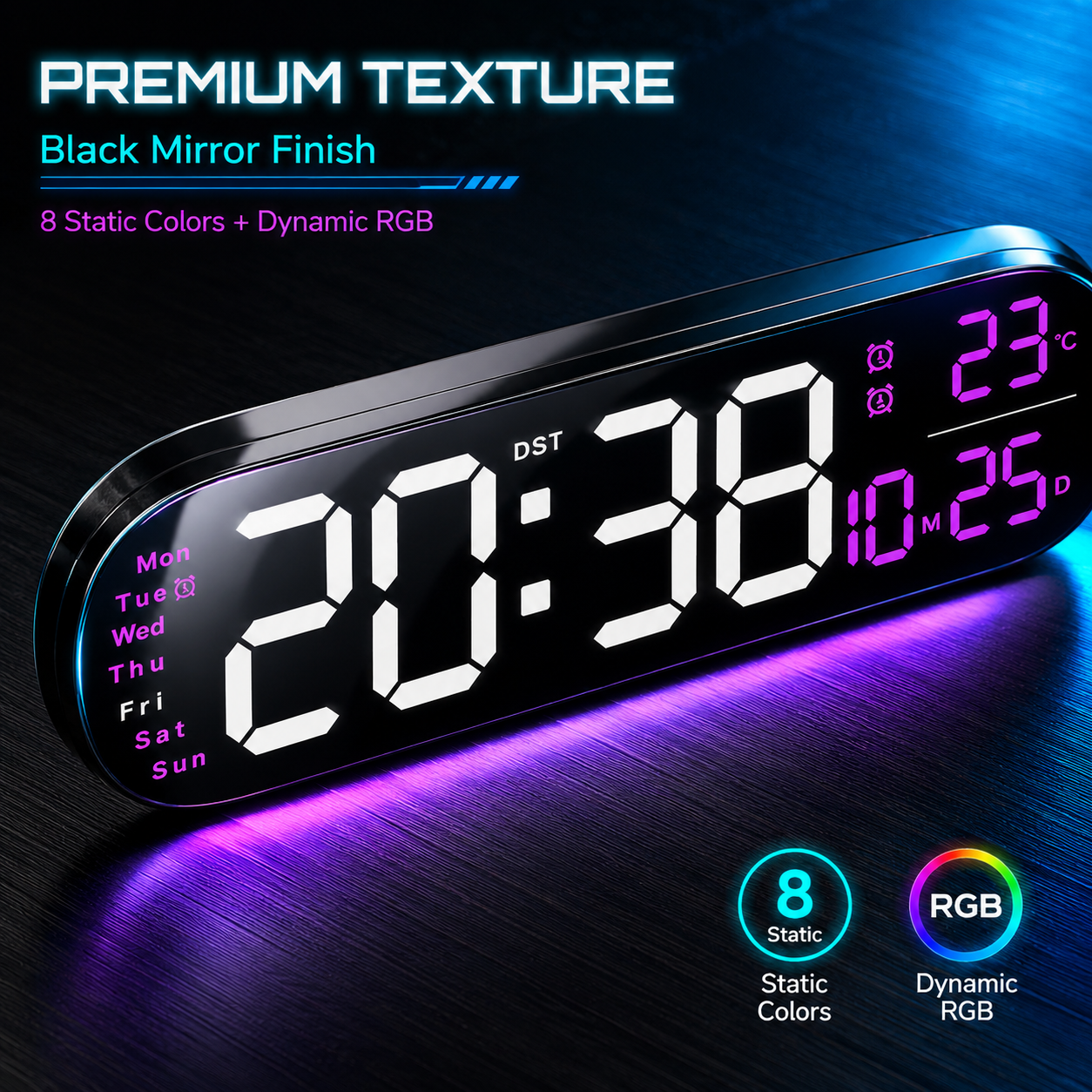 📢📢50% KORTING !! ⏰Multifunctionele decoratieve LED digitale wandklok