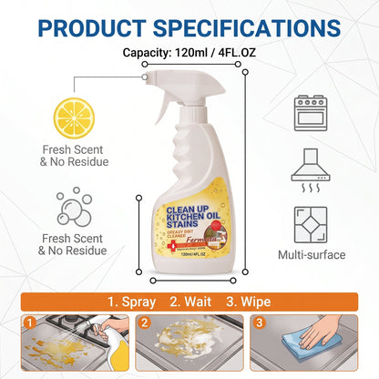 🔥Buy 1 Get 1 Free🔥Gentle Formula Kitchen Grease Cleaner Spray