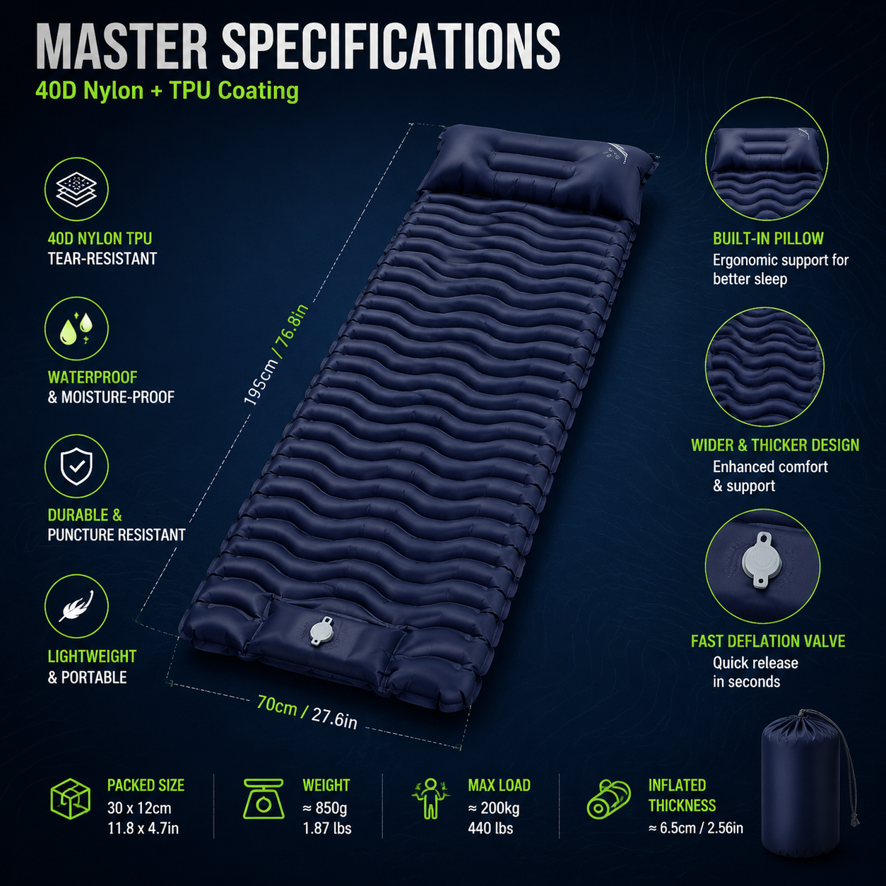 Outdoor camping sleeping mat, car sleeping mat