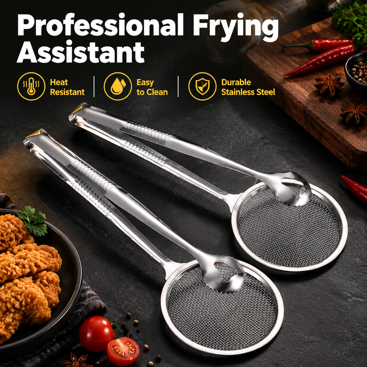 💥Last 200 pieces, 50% off✅ Michelin chef recommended multi-functional stainless steel oil filter clip