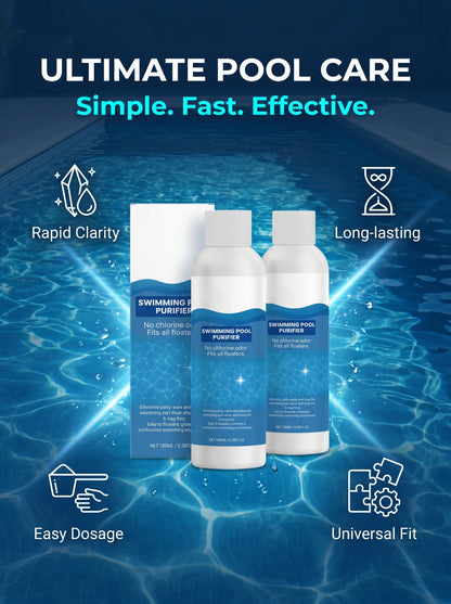 💧 Swimming Pool Purifying Liquid – Crystal Clear Water, Zero Hassle! ✨ Say goodbye to green water & harsh chemicals – just pure, fresh swimming every time. 🏊‍♂️💙