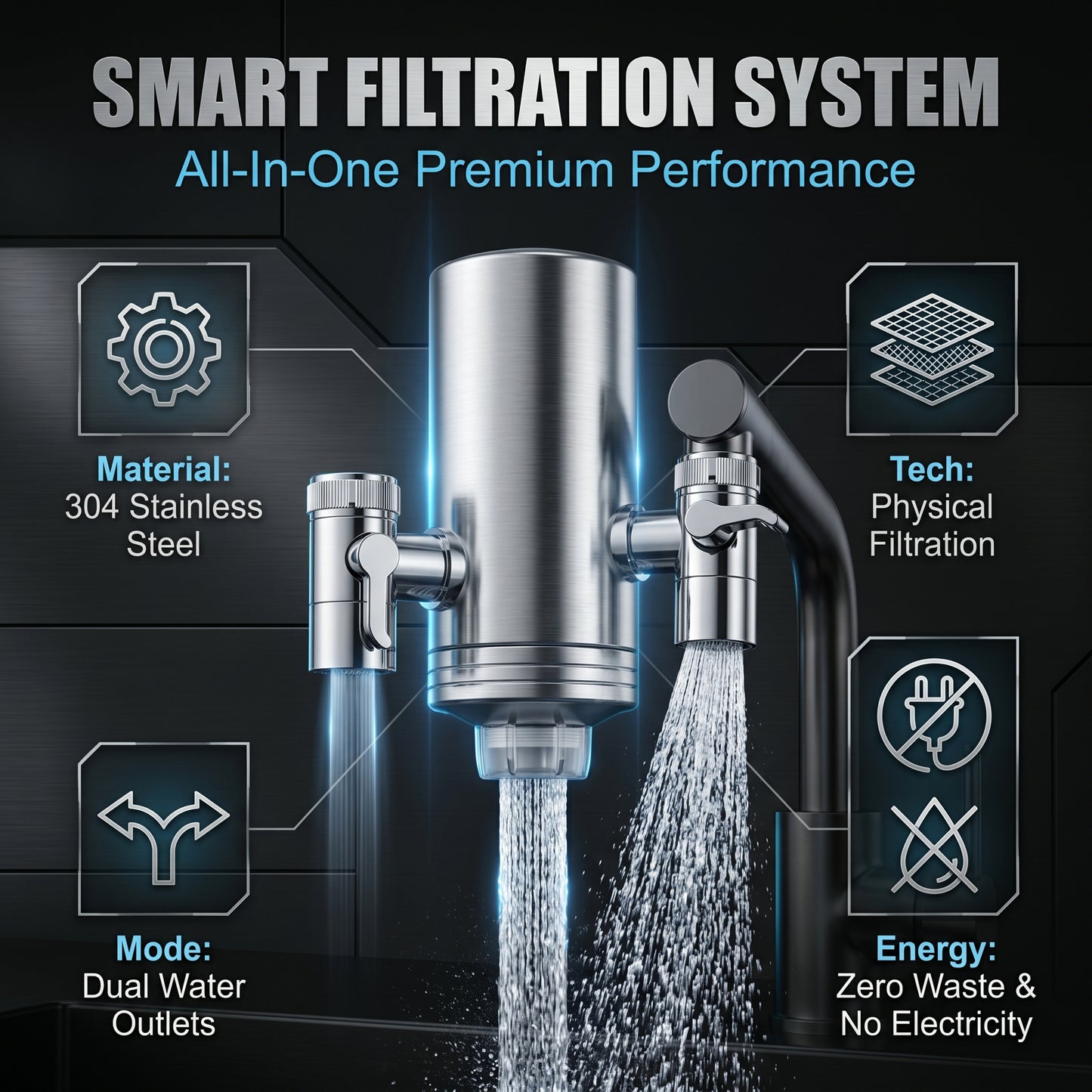 💥HOT SALE - 50% OFF🔥Faucet Water Purifier with Adapters💧