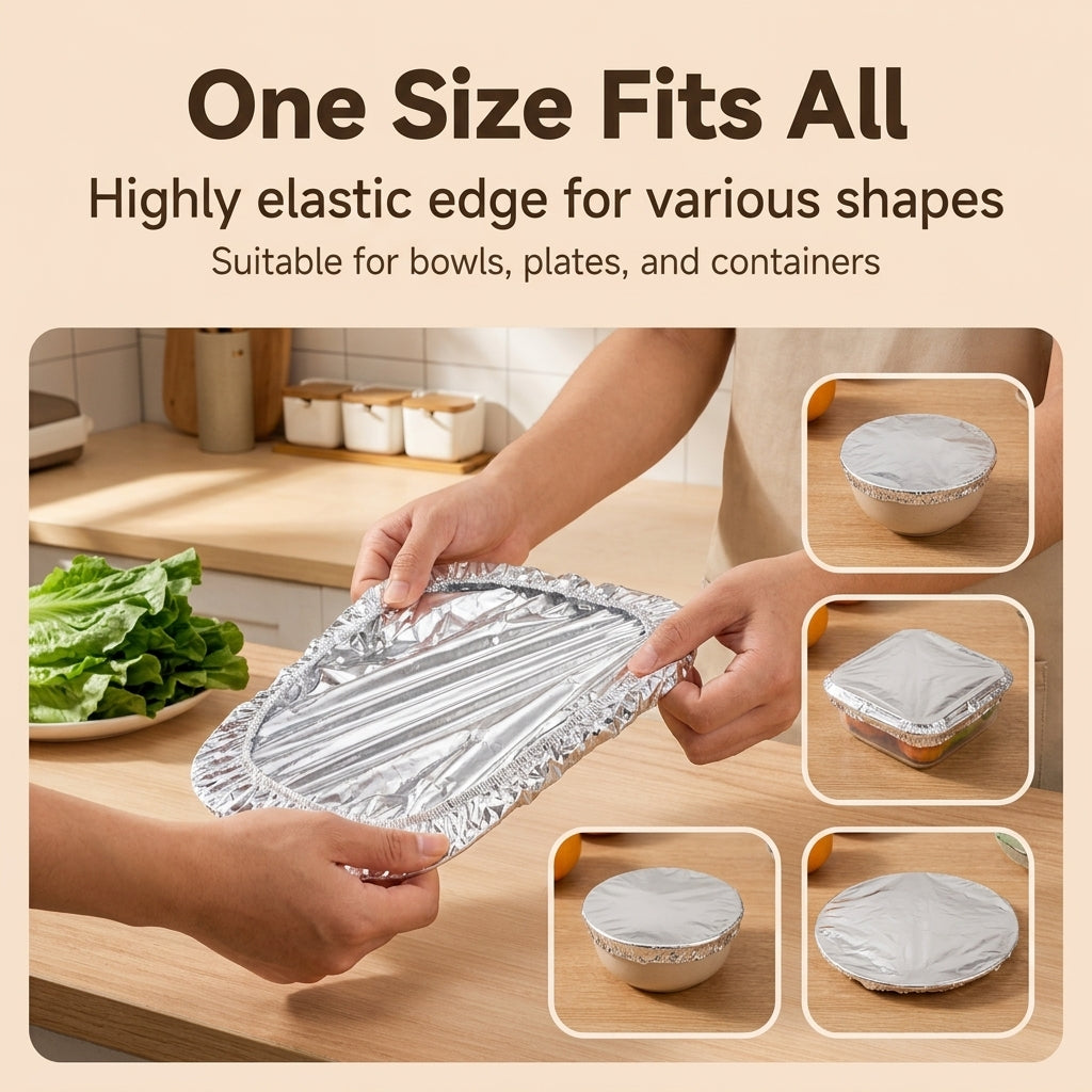 🔥Reusable Insulated Aluminum Foil Food Covers – Keep Food Warm, Fresh & Protected